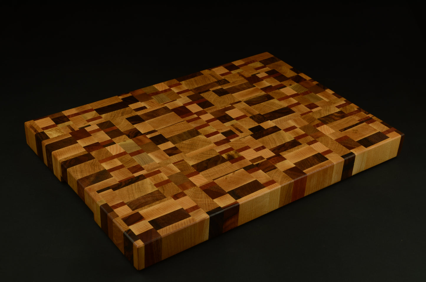 Billot XL Multiple essences de bois - 50x35x4cm - Chêne, Noyer, Sipo, Hêtre, Frêne, Orme…