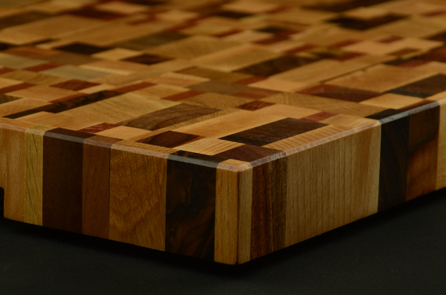 Billot XL Multiple essences de bois - 50x35x4cm - Chêne, Noyer, Sipo, Hêtre, Frêne, Orme…