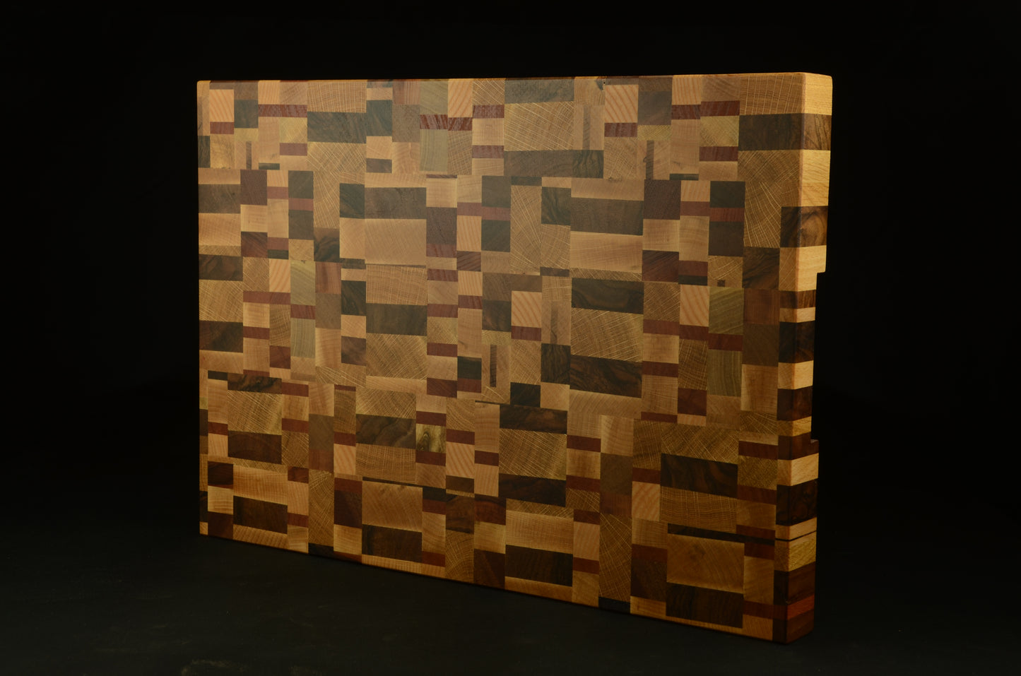 Billot XL Multiple essences de bois - 50x35x4cm - Chêne, Noyer, Sipo, Hêtre, Frêne, Orme…