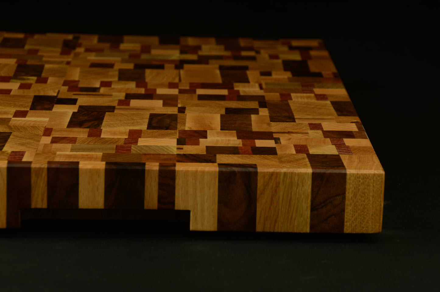 Billot XL Multiple essences de bois - 50x35x4cm - Chêne, Noyer, Sipo, Hêtre, Frêne, Orme…