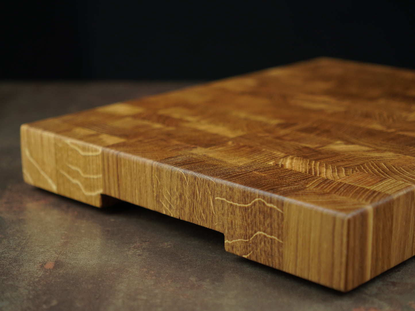 La Classique en Chêne - Billot artisanal en chêne massif - Planche à découper en bois de bout