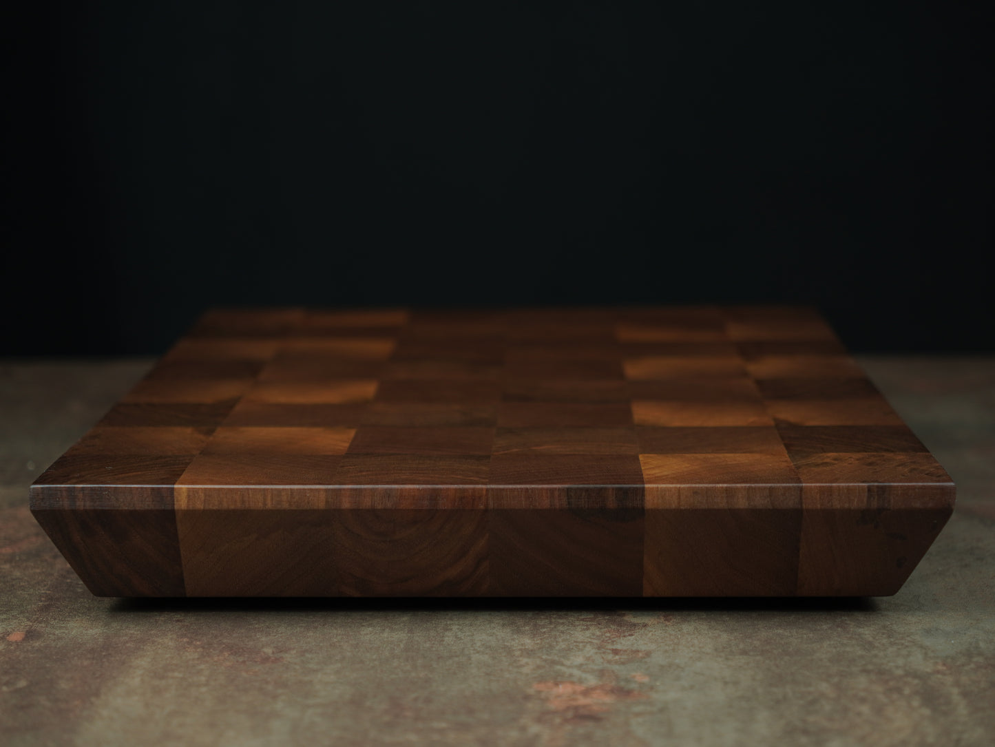 🪵L'Élégante en Noyer Sombre – Billot de Cuisine en Bois de Bout