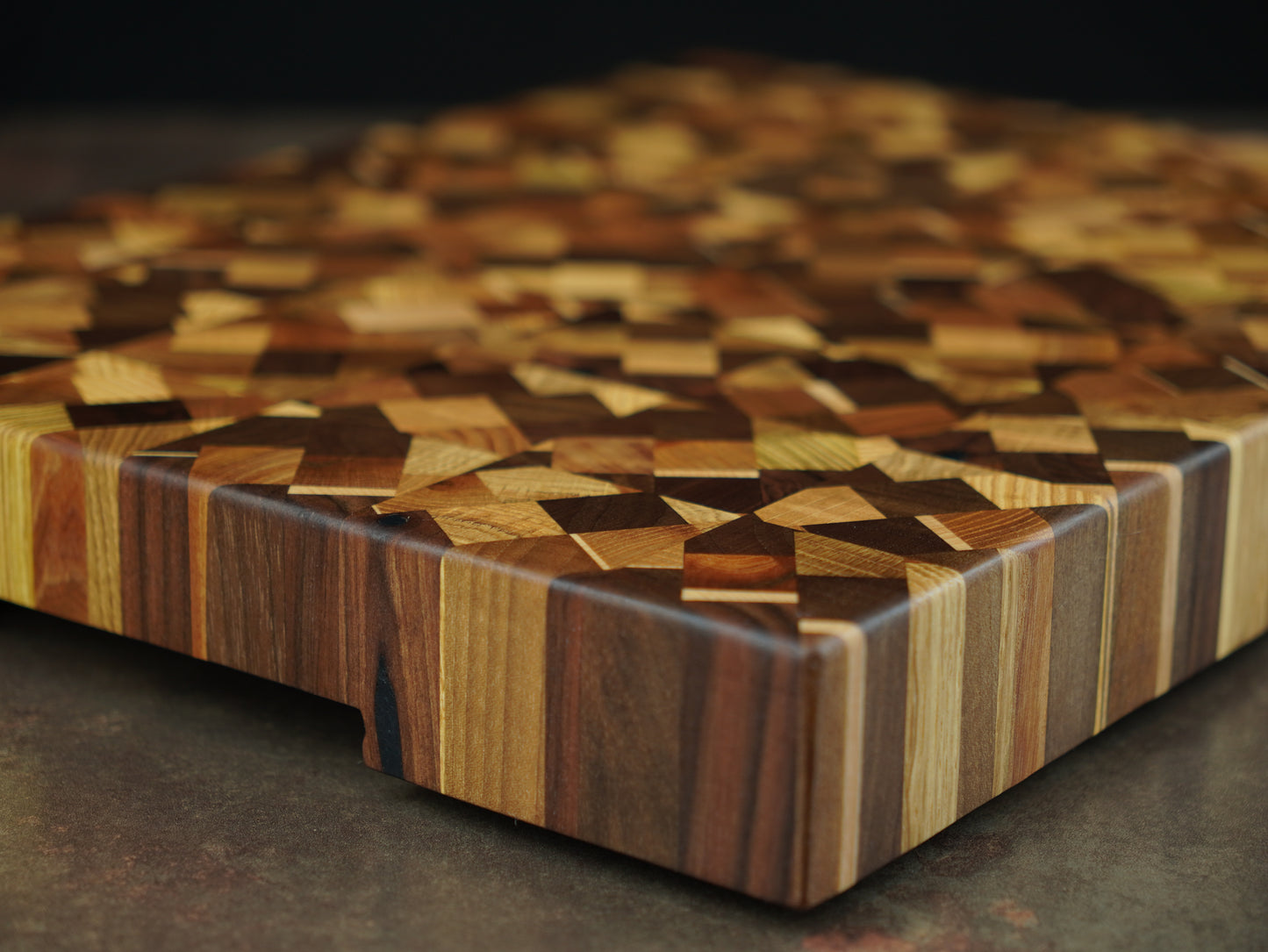 La Fractale - Billot d’Exception en Bois de Bout – Planche à découper artisanale en bois massif