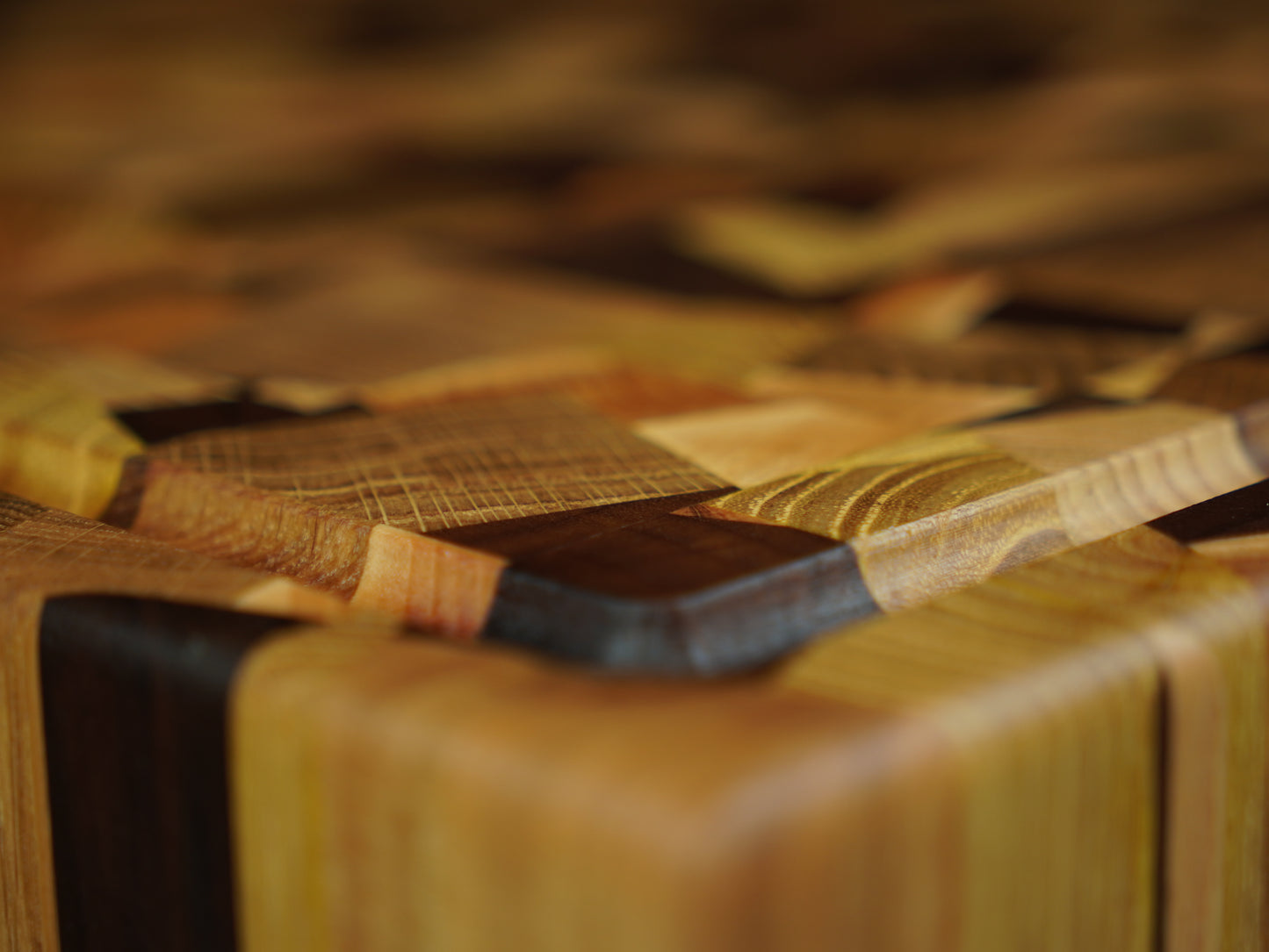 🧩 Planche en bois de bout Fractale Spéciale — Grand Format & Rigole à Jus