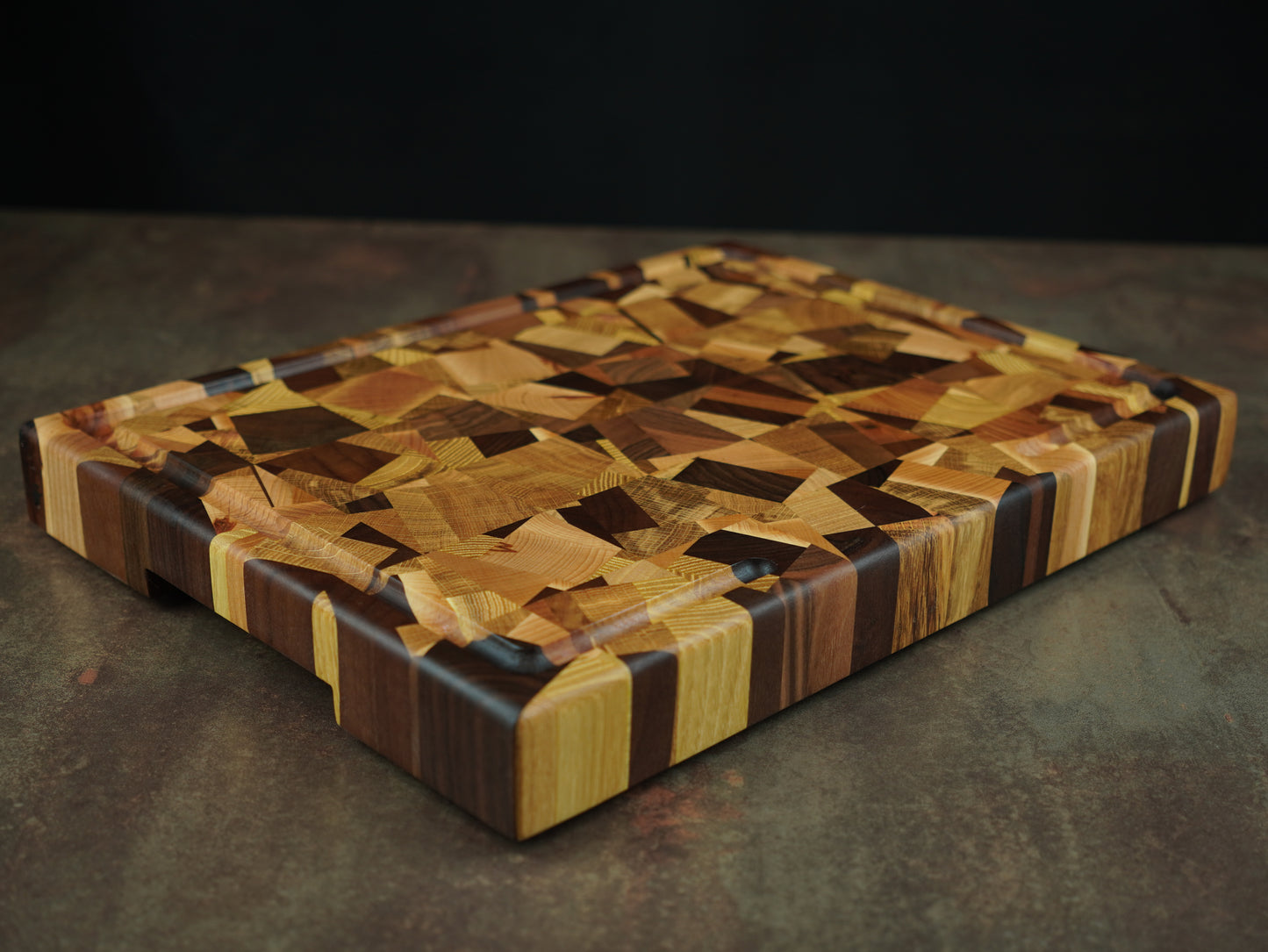 La Fractale - Billot d’Exception en Bois de Bout – Planche à découper artisanale en bois massif