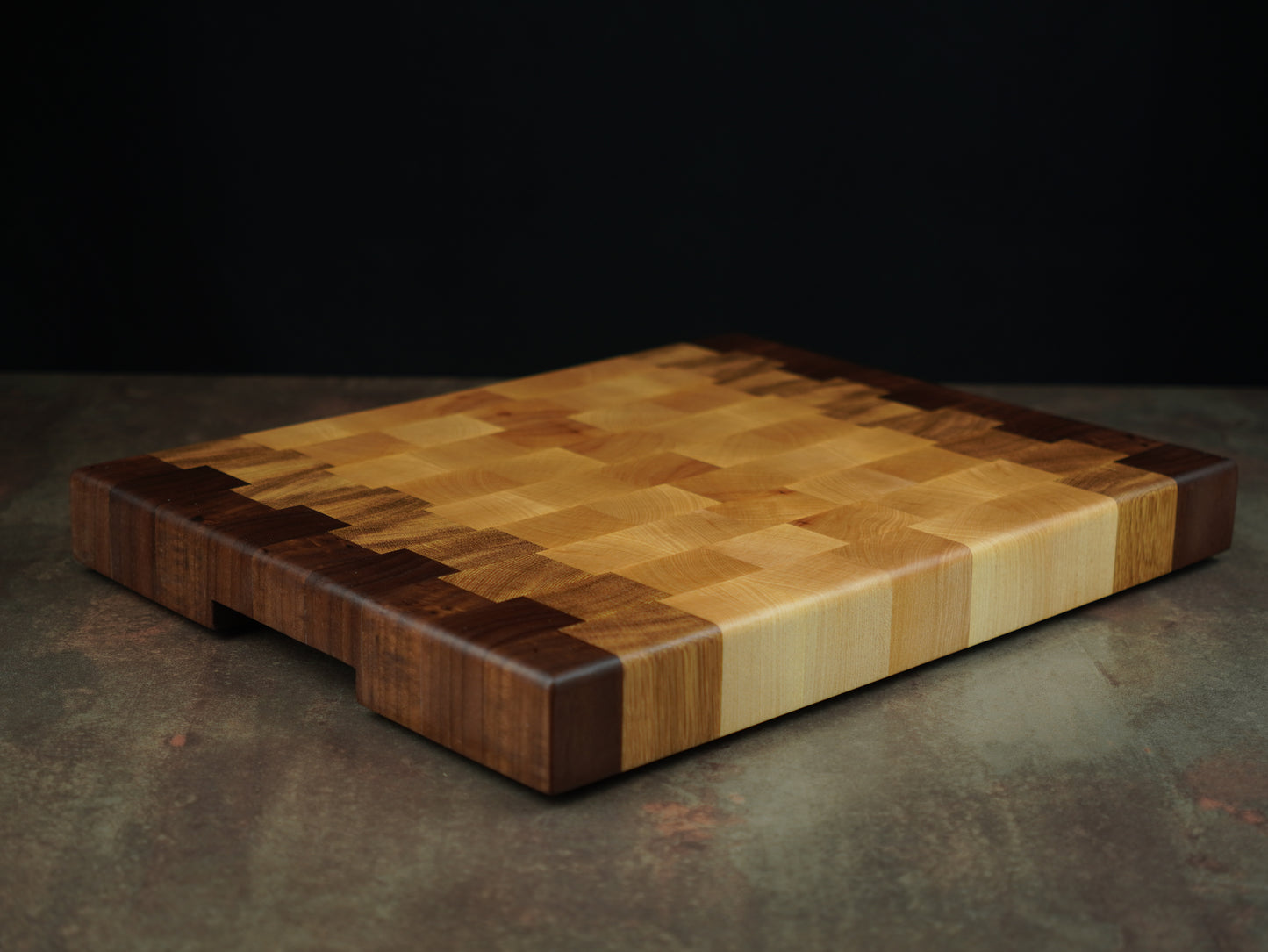 🪵 Billot de Cuisine en Bois de Bout - Modèle Nuancier (Noyer, Chêne, Érable)
