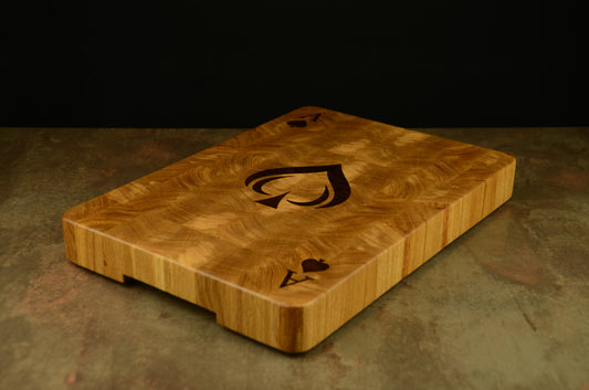 Planche Artisanale ♠️ The Ace of Spade  | Bois de Bout Chêne & Noyer