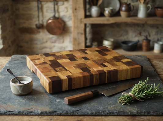 🪵 La Mosaïque - Planche à découper en bois de bout 🧩 — Édition Limitée