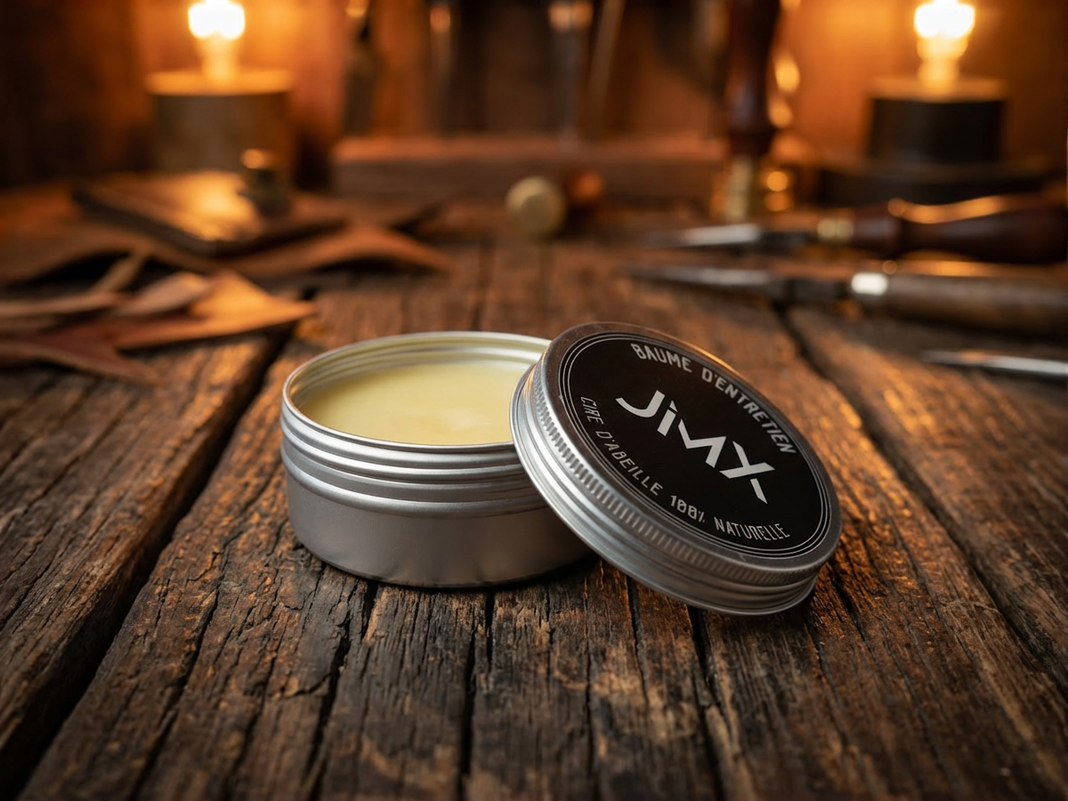 Baume JMXWOOD – Cire d'Abeille & Huile Minérale (80g) pour l'entretien de vos planches en bois de bout